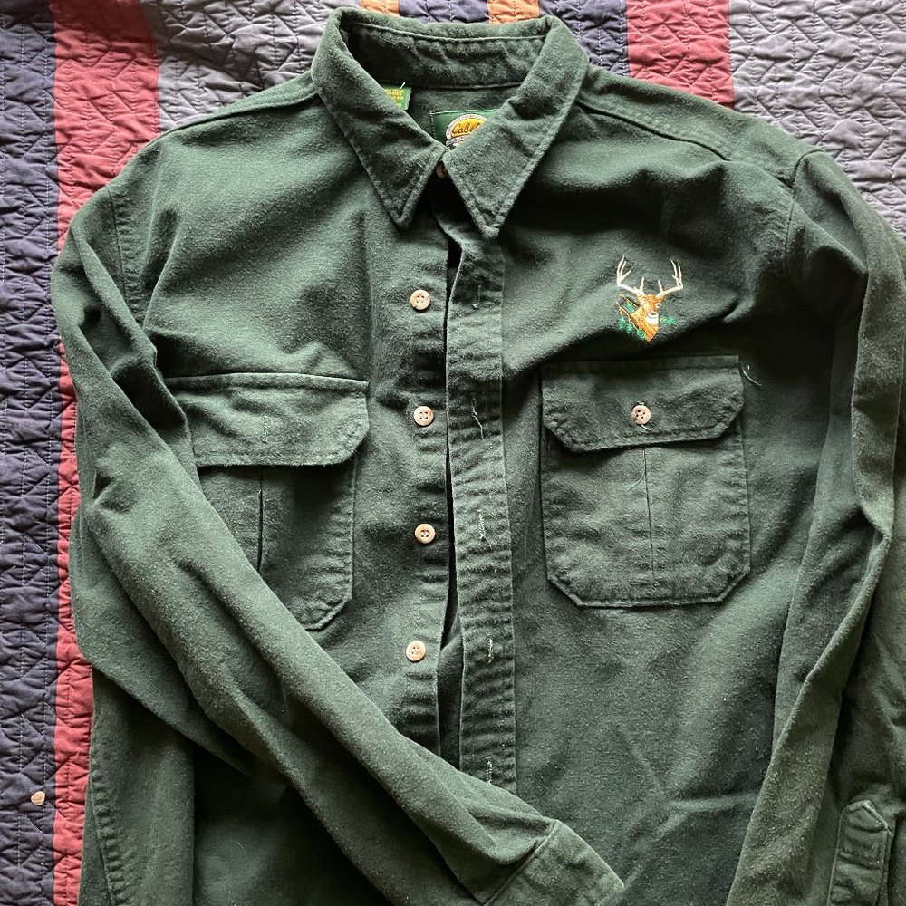 Cabelas Flannel - Green XL Tall